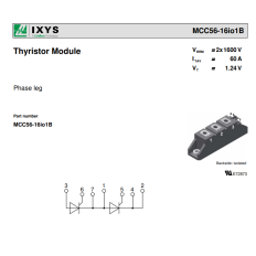 MCC56-14I01B MODULE THYRISTOR 50A 1400V