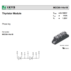 MCC95-14I01B MODULE THYRISTOR 95A 1400V