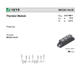 MCC26-14I01B MODULE THYRISTOR 25A 1400V
