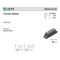 MCC26-16I01B MODULE THYRISTOR 25A 1600V