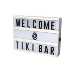 VEL BOITE LUMINEUSE A LED 3 LIGNES ALIMENTEE PAR PILES ET USB