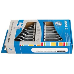 UNIOR 602844 JEU DE 08 CLES A FOURCHE 6-22 BOITE 110/1CS