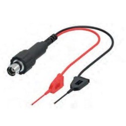 PJP 7099 CORDON SPECIAL BNC FEM - 2 MINI GRIPPE-FILS 1A 25CM NOIR