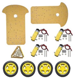 SSI5028 KIT ROBOTIQUE CHASSIS DE VOITURE A 4 ROUES MOTORISEES