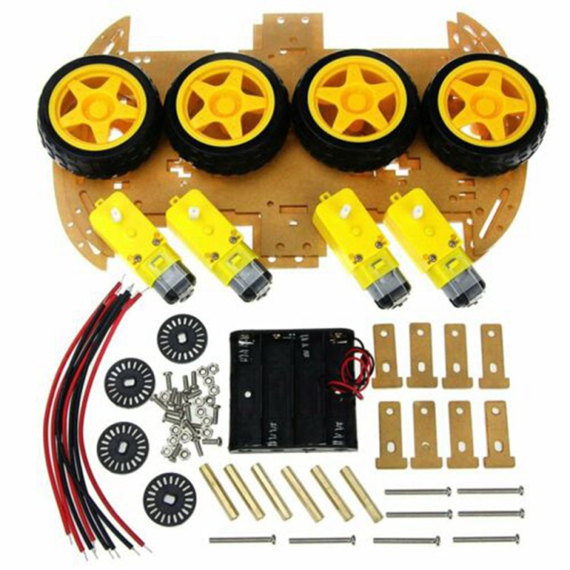 SSI5033 KIT ROBOTIQUE CHASSIS DE VOITURE A 4 ROUES MOTORISEES