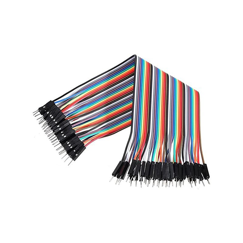 SSI061 JEU DE 40 CORDONS 20 CM MALE MALE POUR ARDUINO ET RASPBERRY